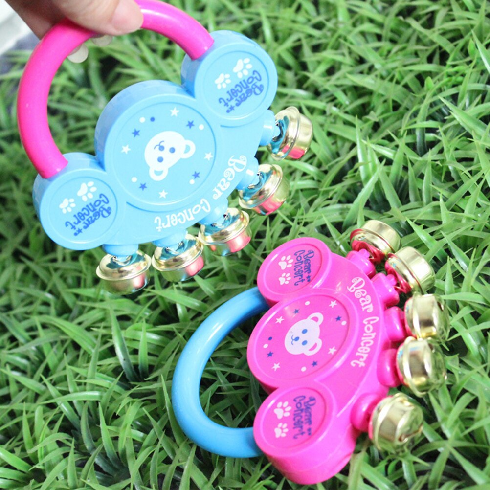 2 Pcs Rammelaar Speelgoed Kinderen Speelgoed Tafelbel Baby Plastic Muziekinstrument Schudden Jingle Bell Speelgoed Vroege Educatief Willekeurige Kleur