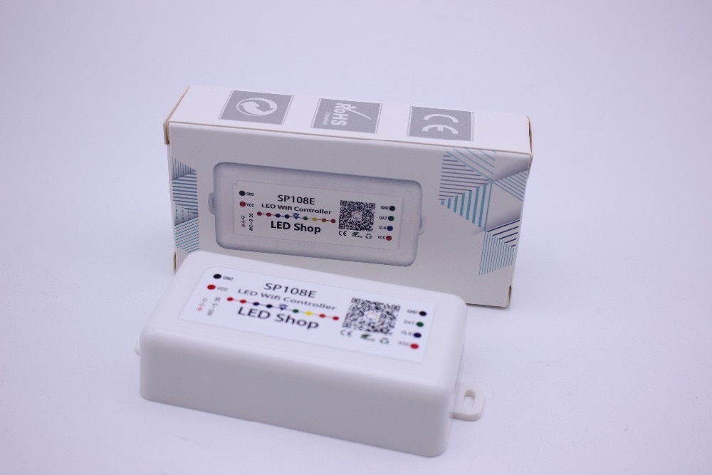 Sp105e bluetooth  ws2811 ws2812b led-controller  sp108e sk6812 rgb / rgbw apa 102 musik farverig x 2 ws2801 pixels led strip lysdioder