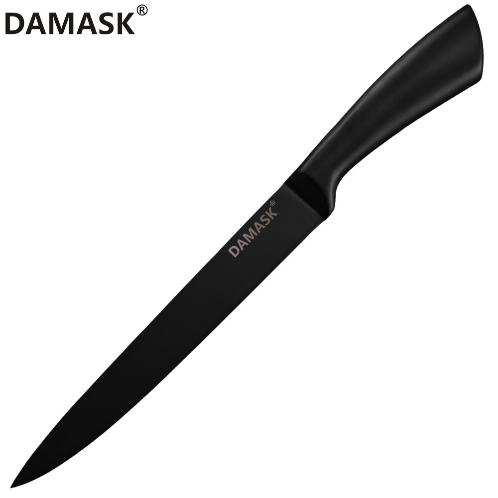 Juego de cuchillos Damasco de acero inoxidable 3cr13, utensilio de cocina para cortar pan, Santoku, Chef, accesorio de cocina: 8 inch Slicing