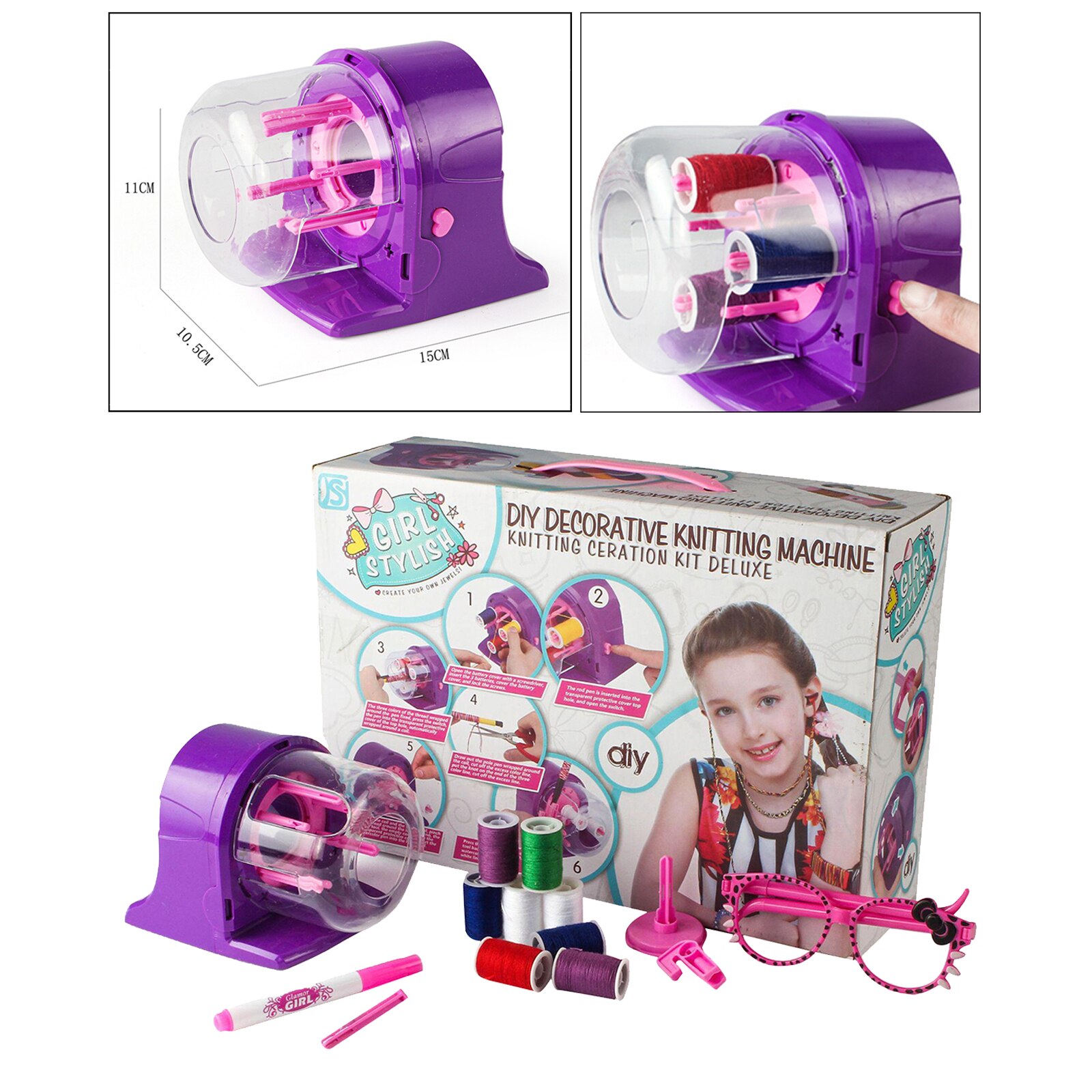 Automatic Knitting Machine Thread Rope Knitting Weaving Braider Maker