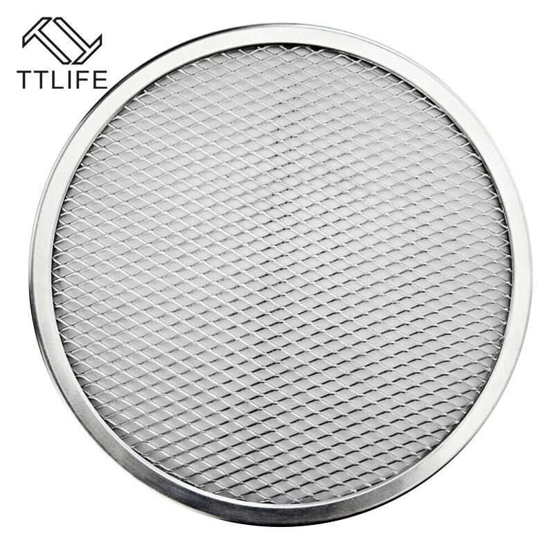 Pizza Plate Pizza Screen Baking Tray Seamless Aluminum Net Bakeware Kitchen Tools 6-16 Inch Pizza Cooking Baking Accessories