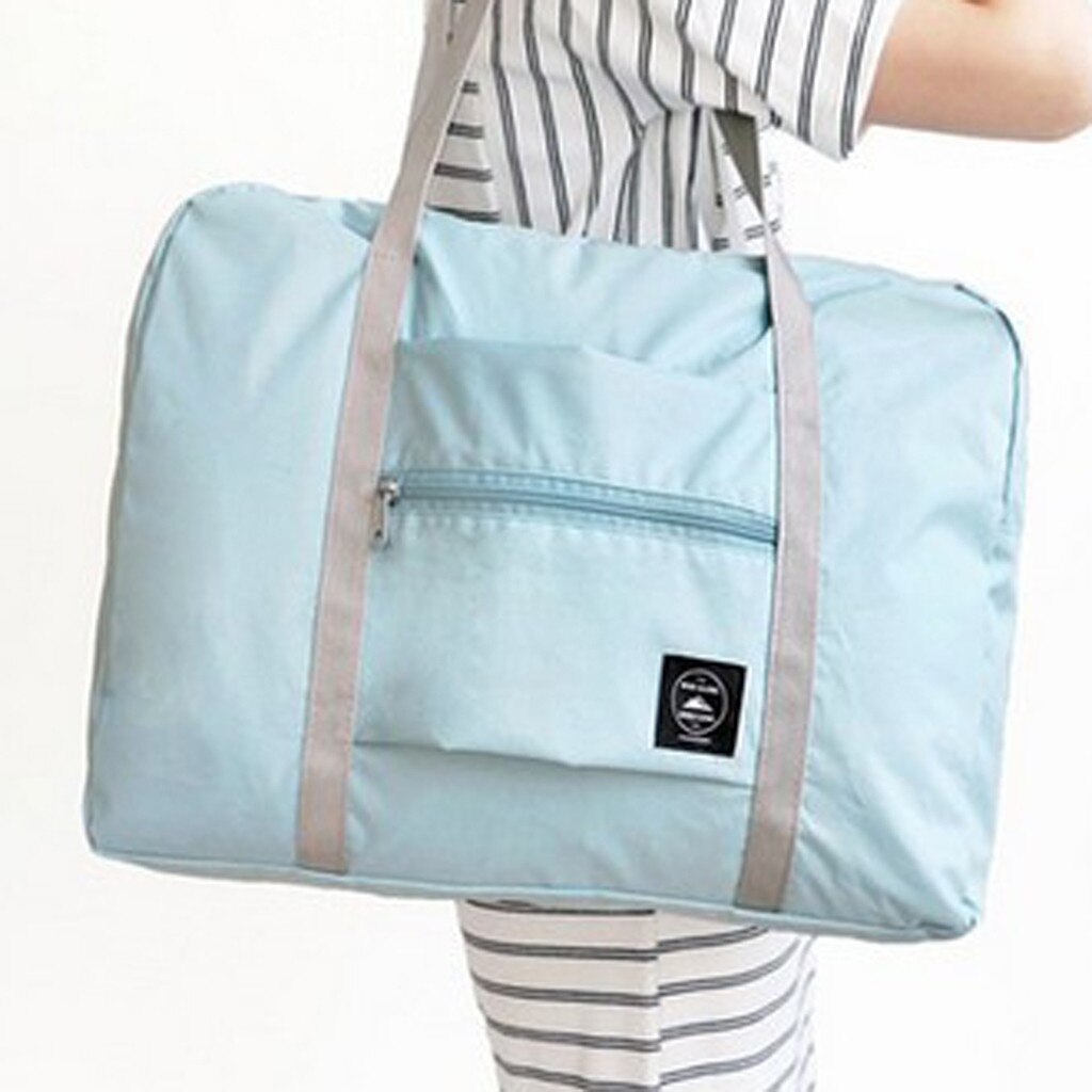Wasserdicht Nylon Reisetaschen Frauen Männer Große Kapazität Klapp Duffle Tasche Organizer Verpackung Würfel Gepäck Mädchen Wochenende Tasche O18