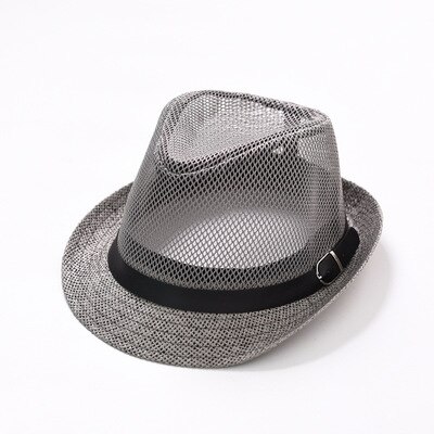 Bowl hat, men and women leisure, European and American ventilated mesh jazz hat couples summer beach shade foreign trade hat: C