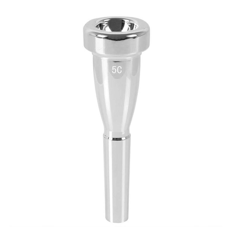 5C Trumpet Mouthpiece Silver Gold Meg 5C Size Metal Trumpet Mouthpiece for Yamaha or bach conn and king trumpet C trumpet: Silver