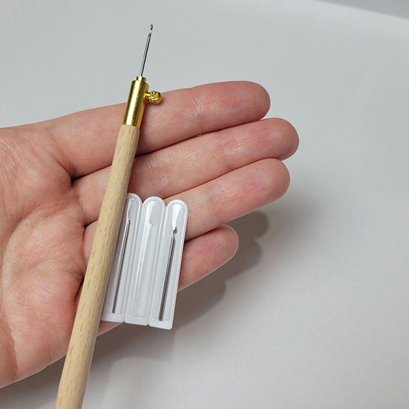 1impostato ricamo francese uncinetto fai da te punto croce a mano tutto'uncinetto 3 aghi per cucire a mano a maglia manico in legno tutto'uncinetto