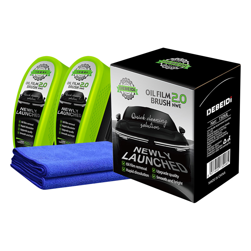 Detergente per vetri clear vision, strumento per la pulizia del parabrezza dell'auto, antiappannamento, impermeabile, universale, per la pulizia dei finestrini dell'auto: Nero