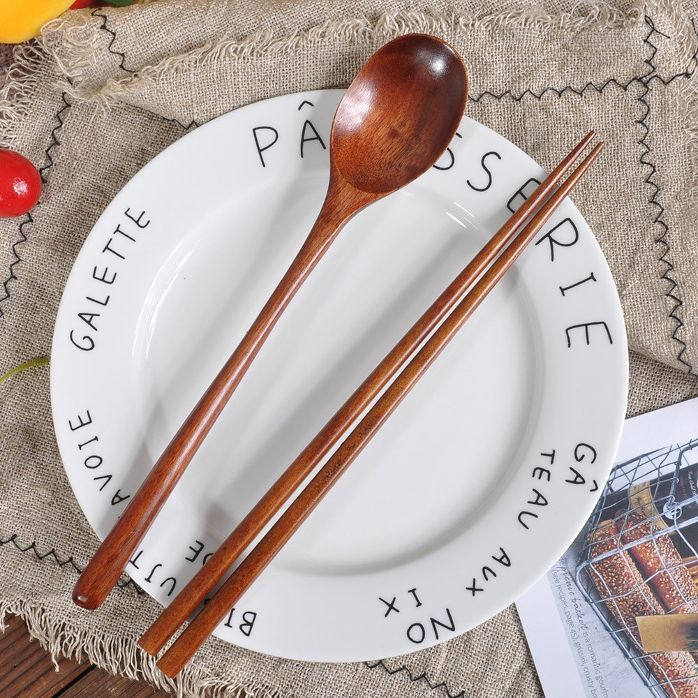 Chinese Chopsticks Portable Wooden Cutlery Sets Wooden Chopsticks And Spoons Travel Suit