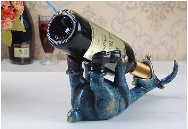 European Resin Drunk Deer Wine Rack Livingroom Office Wine Bottle shelf Home Furnishing Decoration Modern Wine Holder Crafts