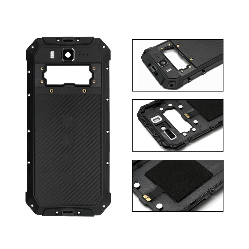 Original for Ulefone Armor 3T/3W/3WT Back Battery Cover NFC Sticker Lens Cover Repair Part Replacement: Black