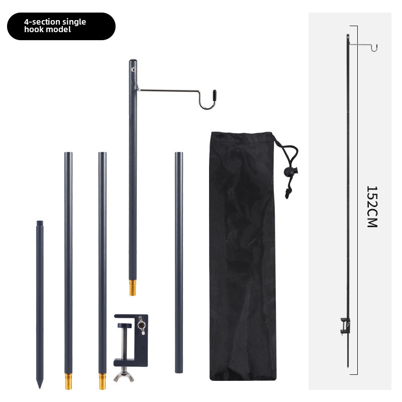 Camp Folding Light Stand Camping Equipment Outdoor Accessorie Portable Desktop Light Pole Bracket Lighting Hanging Light Bracket: WHITE