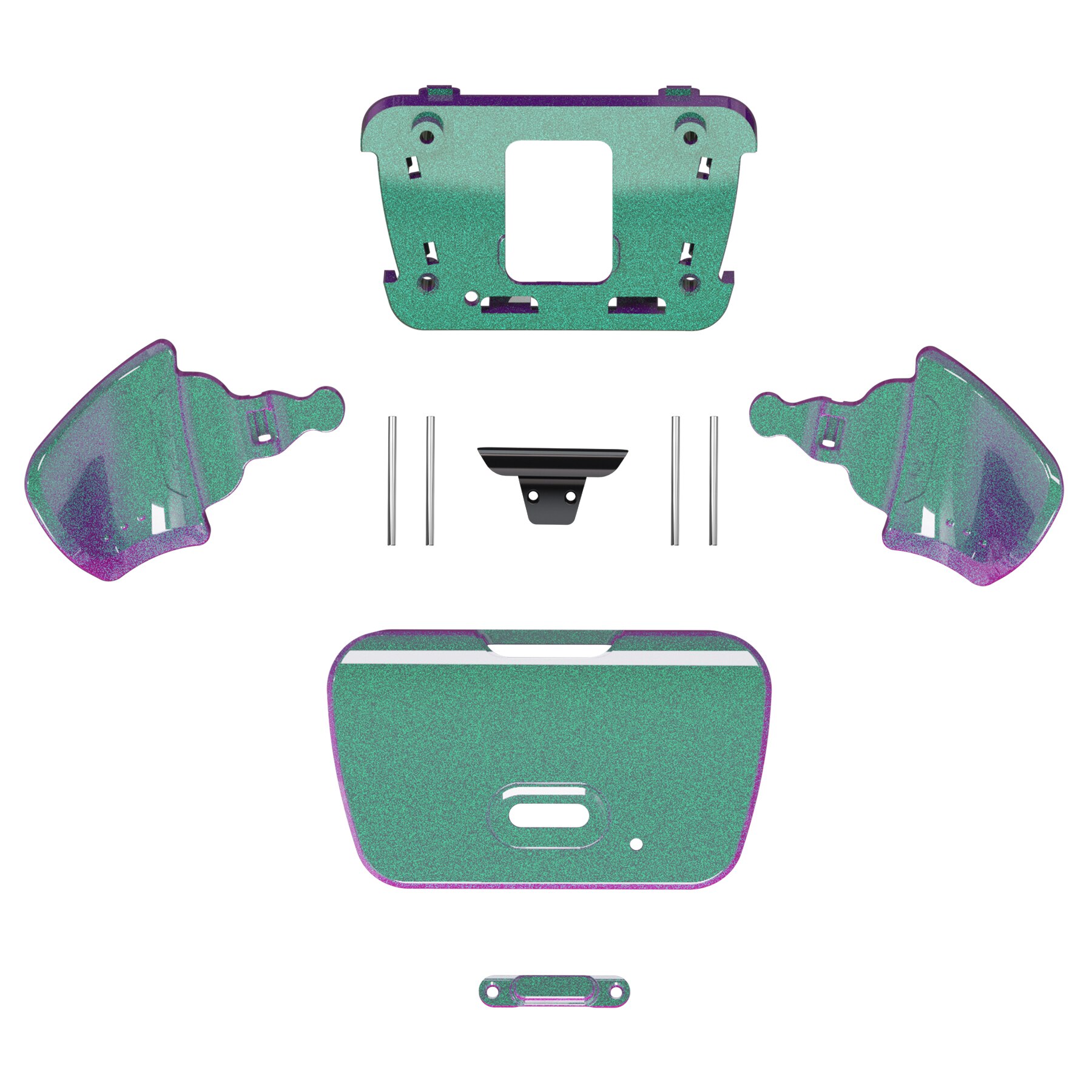 eXtremeRate Replacement Redesigned K1 K2 Back Button for PS5 RISE Remap Kit - Controller &amp; RISE Remap Board NOT Included: Chameleon Green