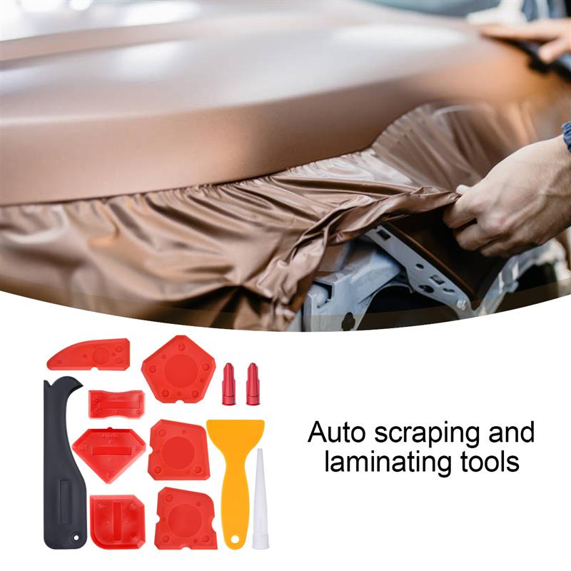 12Pcs/set Car Scraper Film Tool Glass Window Mobile Phone Film Scraper Glass Glue Scraper Plastic Scraper Car Light Film Scraper