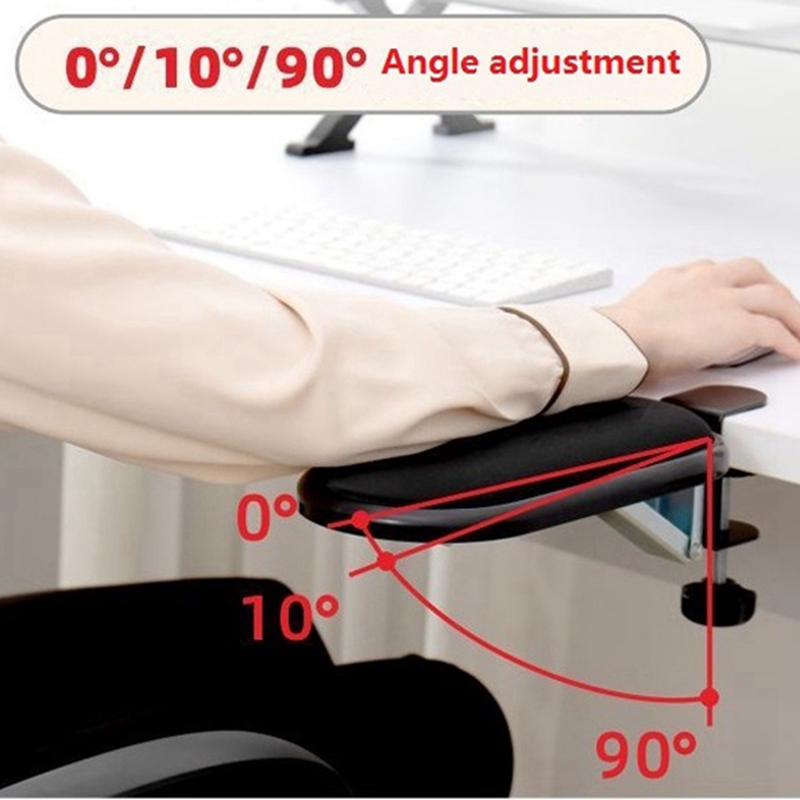 Computer Arm Rest for Desk,Folding Wrist Rest Support Adjustable Ergonomic Mouse Armrest Pad Extender for Office