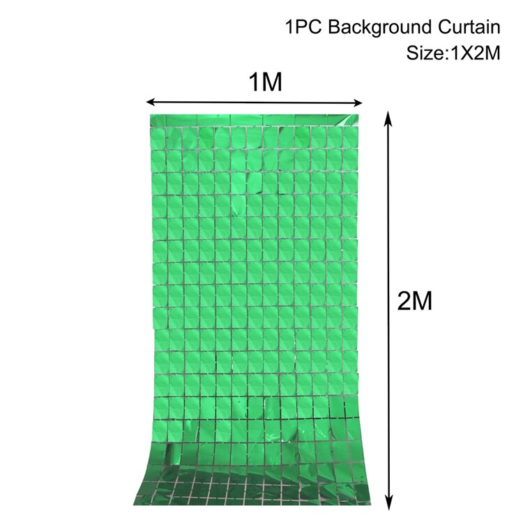 Gold Rain Curtain Party Background Birthday Party Decor Shimmer Wall Backdrop Wedding Decorations Foil Sequin Wall Background: green