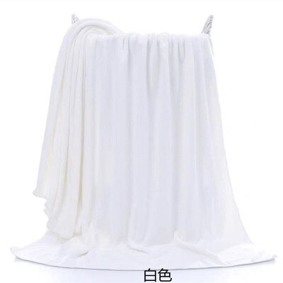 Toalla de microfibra blanca para baño, toalla supergrande, suave, de alta absorción y secado rápido, para hotel y salón de belleza, 200x120cm: 70x140cm