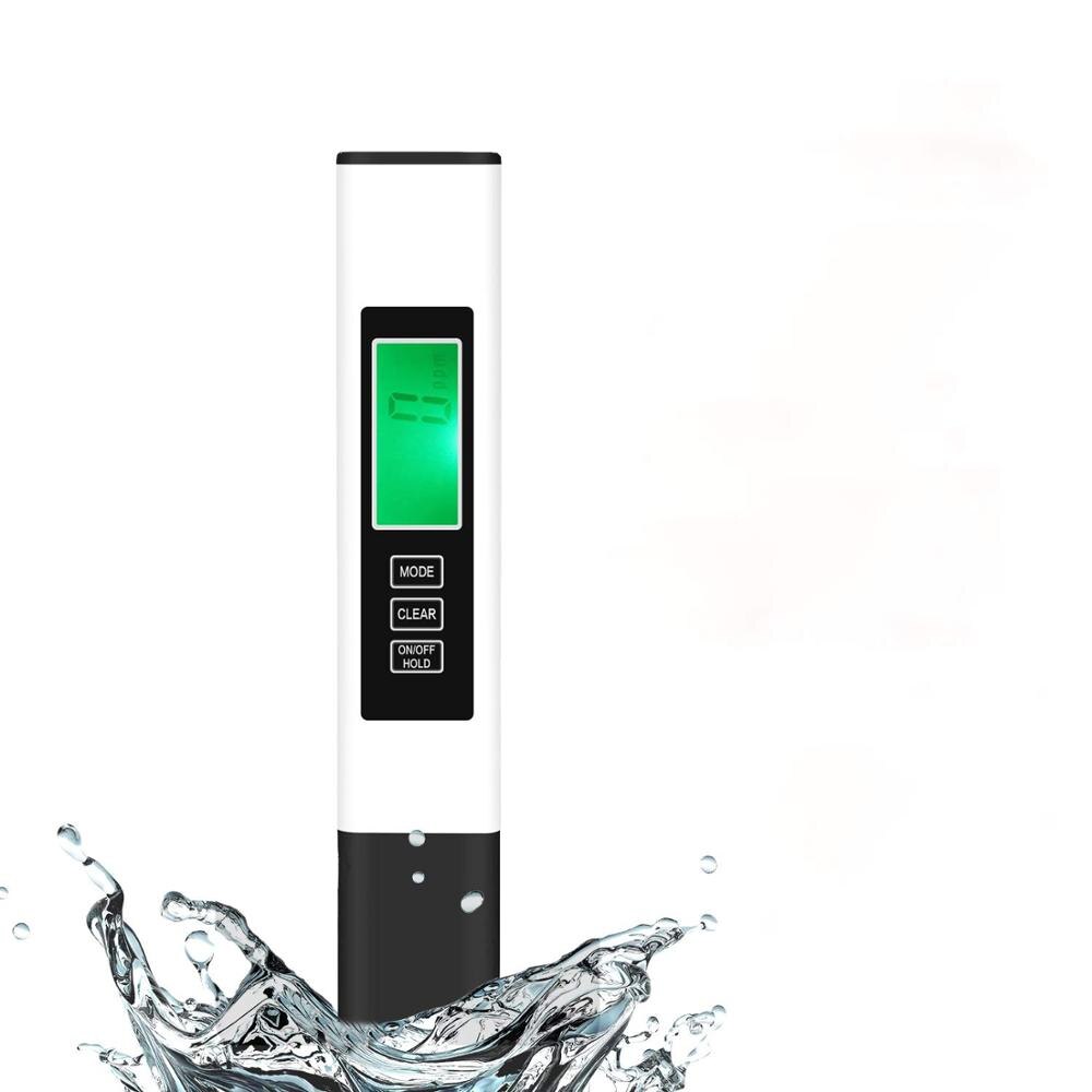 TDS Meter, 2 Pack Digital Water Tester, Water Tester, Temperature &amp; EC Meter 4 in 1, 0-9999ppm, ppm Meter for Drinking: 1 pack of white