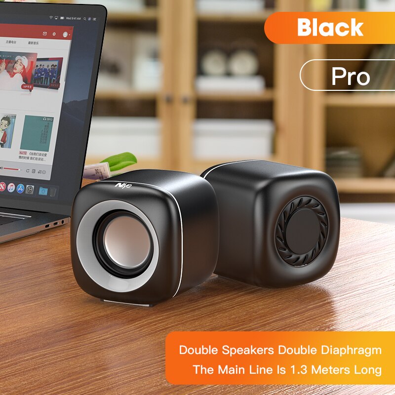 Usb Bedrade Computer Speakers Diepe Bass Sound Box Speaker Voor Pc Laptop Krachtige Subwoofer Multimedia Luidsprekers Niet Soundbar: Black Pro Speaker
