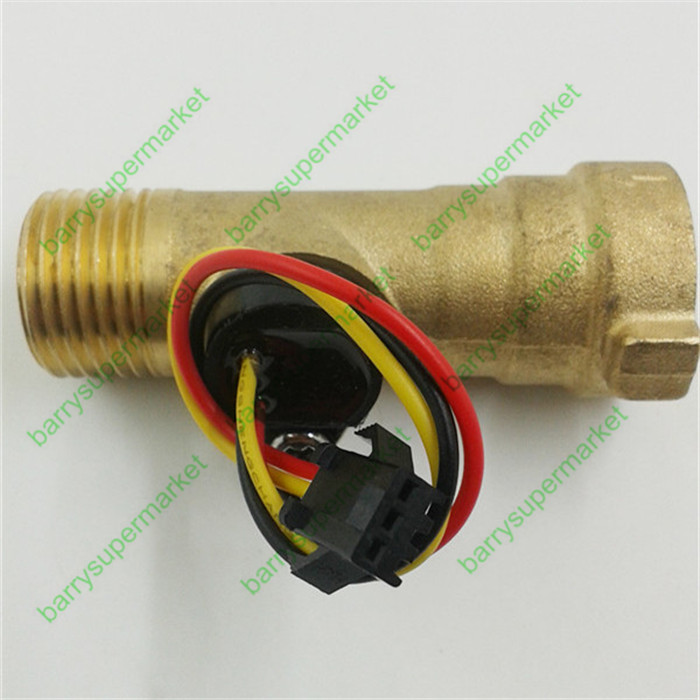 Elektroniczny przepływomierz, elektroniczny czujnik przepływu solarny podgrzewacz wody, przepływomierz wody G1/2 YF-B8 0.3-10L/M zawór magnetyczny