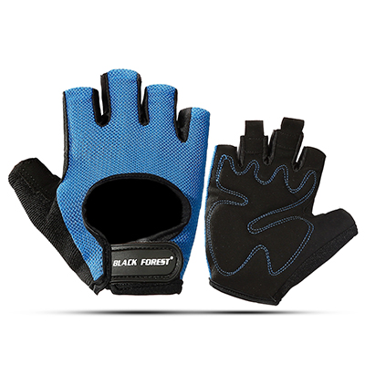 Kyncilor Gym Gloves Dumbbell Weightlifted Gloves Non-Slip Breathable Shock Absorption Half Finger Bodybuilding Training Glove: Blue / M