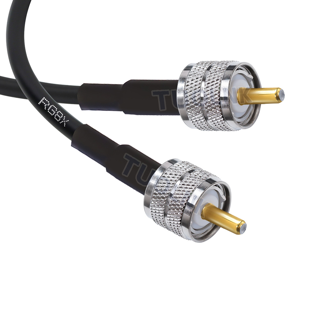 RG8X CB Antenna Coaxial Cable PL259 UHF SO239 Jumper Cable Low Loss 50 ohm UHF Male to UHF Male CB Antenna Extension Coax Cable