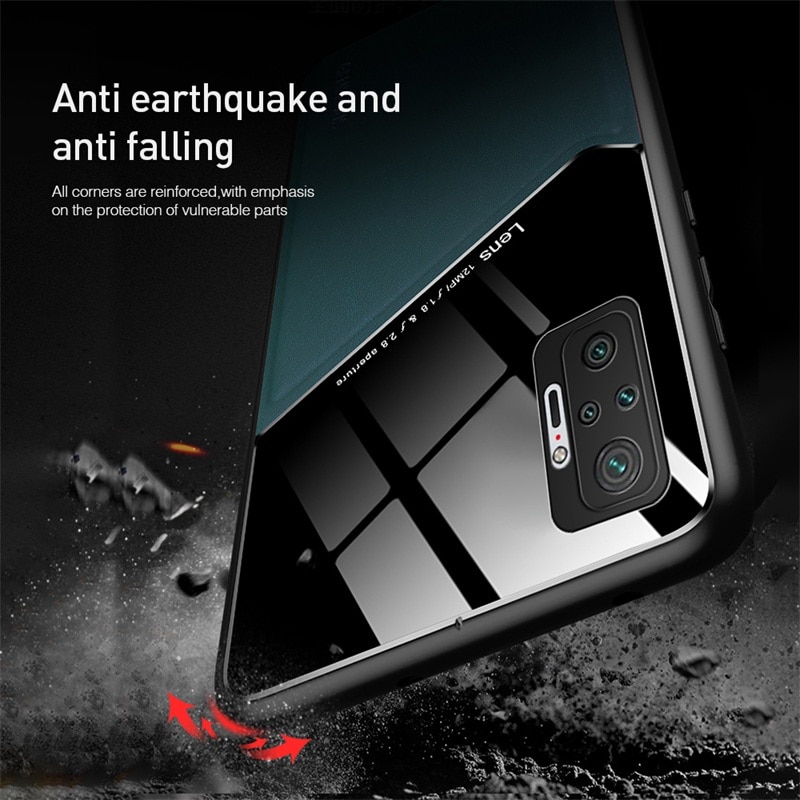 Redmy Note10 Pro Case Leather Car Magnetic Holder Cover For Xiaomi Redmi Note 10 11 Pro 11S 10S 10T Soft Frame Shockproof Coque