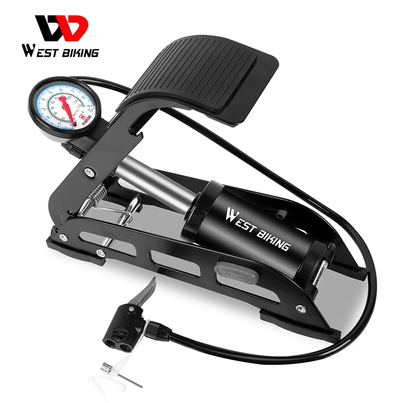 Westen RADFAHREN Fahrrad Pumpe Hohe Manometer Fuß Inflator Boden Luftpumpe Für MTB Rennrad Rolle Motorrad Auto Reifen pumpe