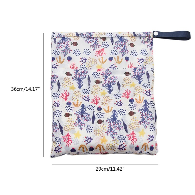PUL – sac à couches réutilisable et étanche, pochette imprimée, sac sec et humide de voyage, 29x36cm