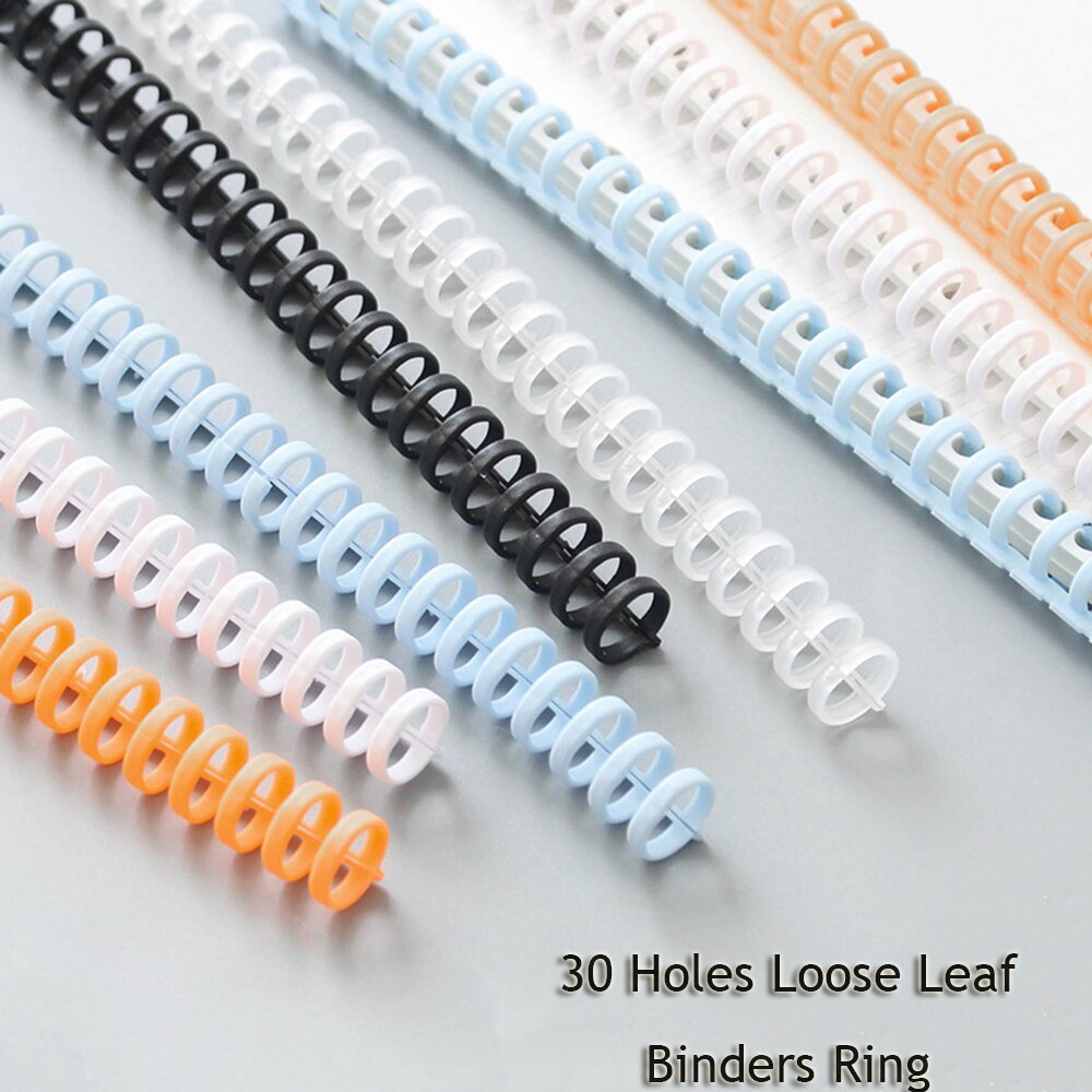 10pcs 30 Holes Loose Leaf Binding Manual Ring Notebook Scrapbooking Album Spring Spiral Rings Binder