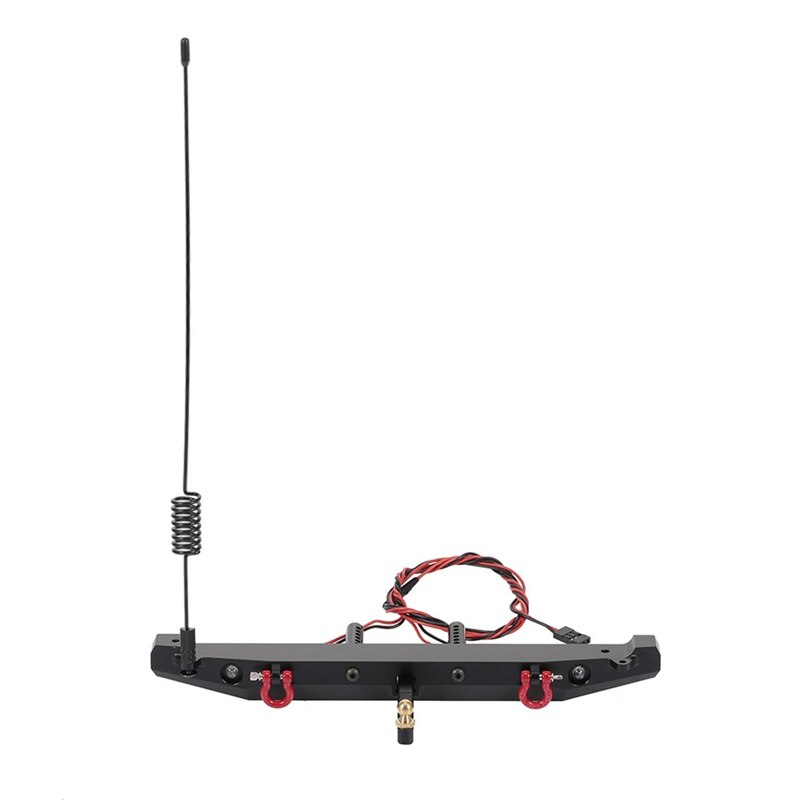 Paraurti posteriore in metallo con gancio di coda dell&#39;antenna a LED per auto cingolata 1:10 RC TRAXXAS TRX4 Axial SCX10 90046: Default Title