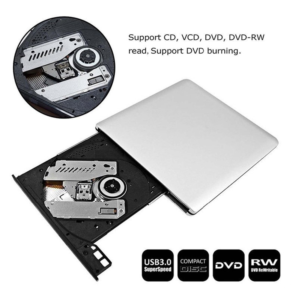 Usb C Externe Cd Speler Draagbare Aluminium Cd Dvd Writer Super Optische Cd Speler High Speed Data Transfer Voor Os /Windows Systeem