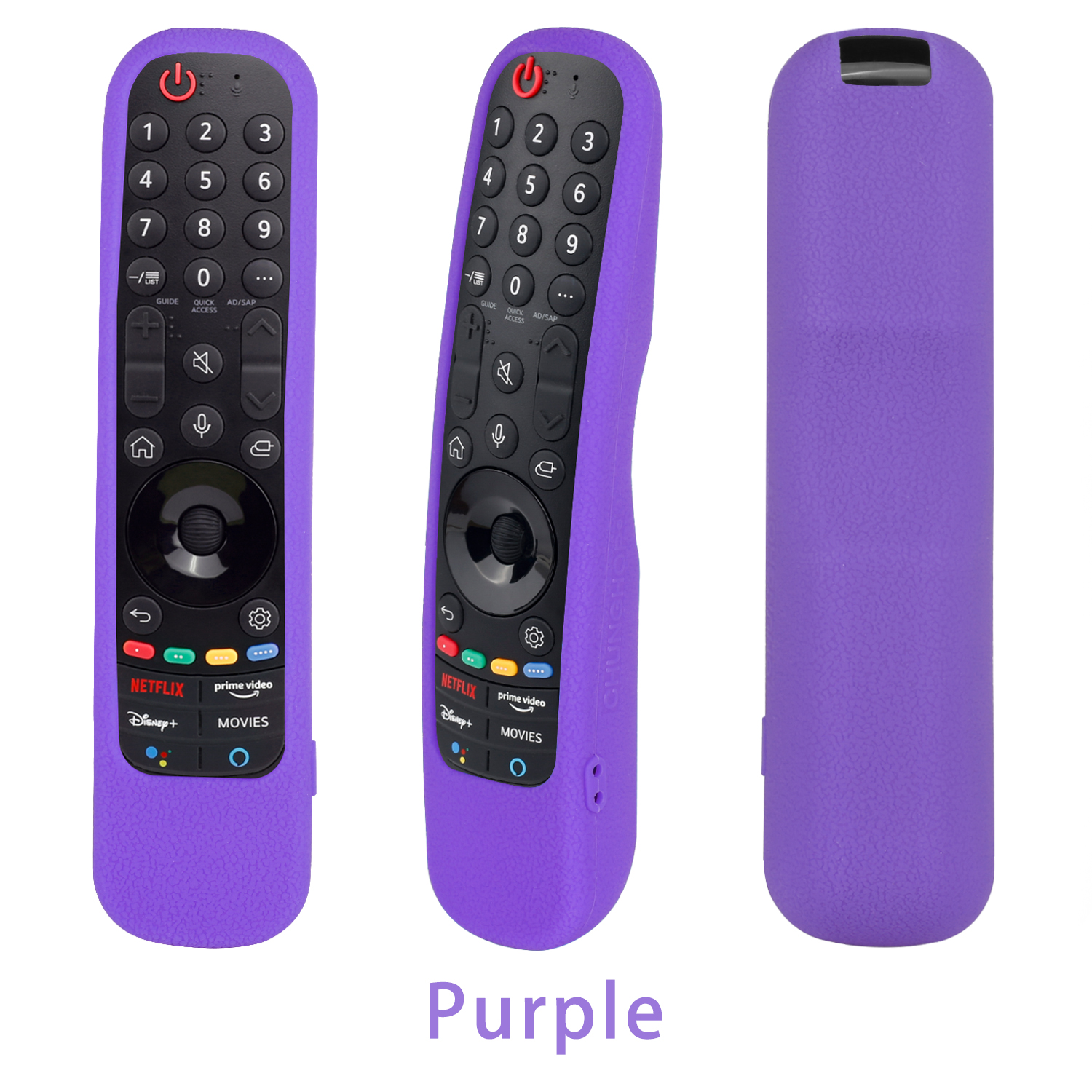 Silicone Protective Remote Control Covers For LG Smart TV AN-MR21 AN-MR21GC For LG OLED TV Magic Remote AN MR21GA Remote Case: Purple