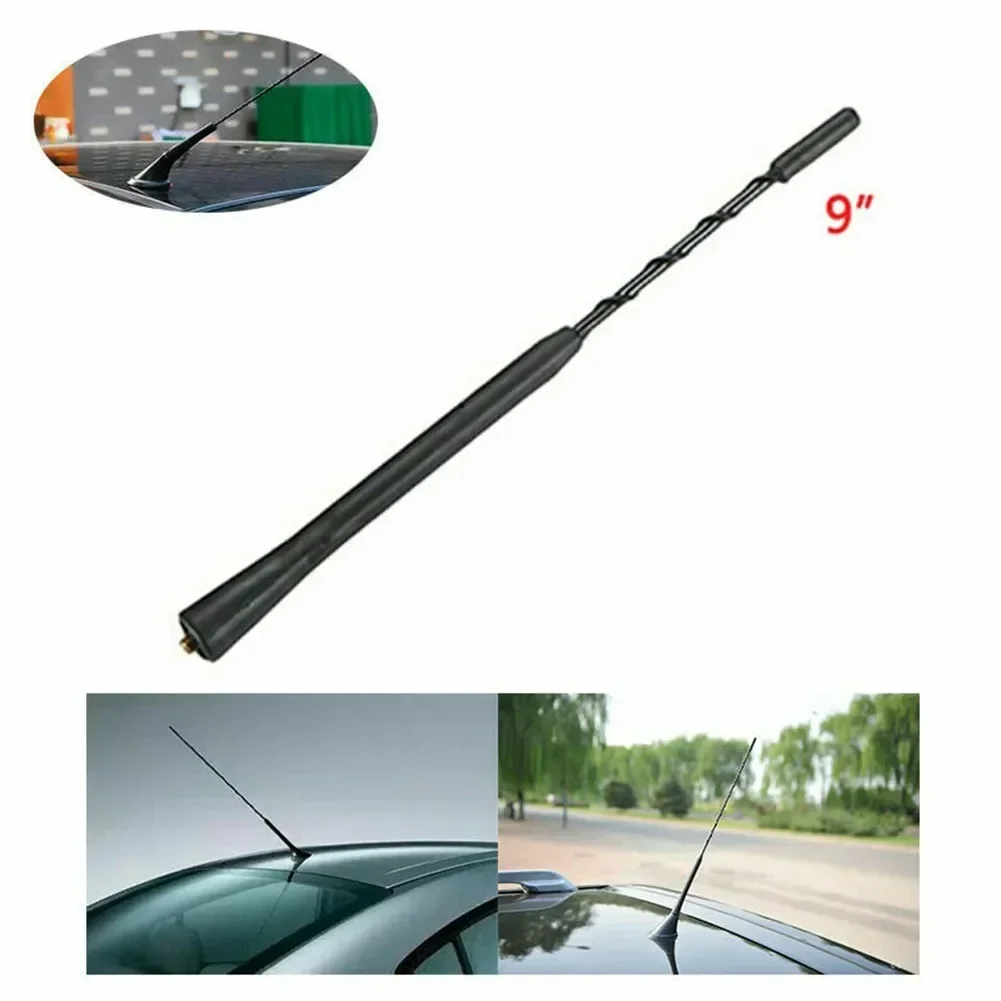 1x Car Aerial + M5 M6 Type Screws Robust Antenna For Long-term UV Exposure 9" 11" 16" Optional Length Plug And Play Aerial: army green