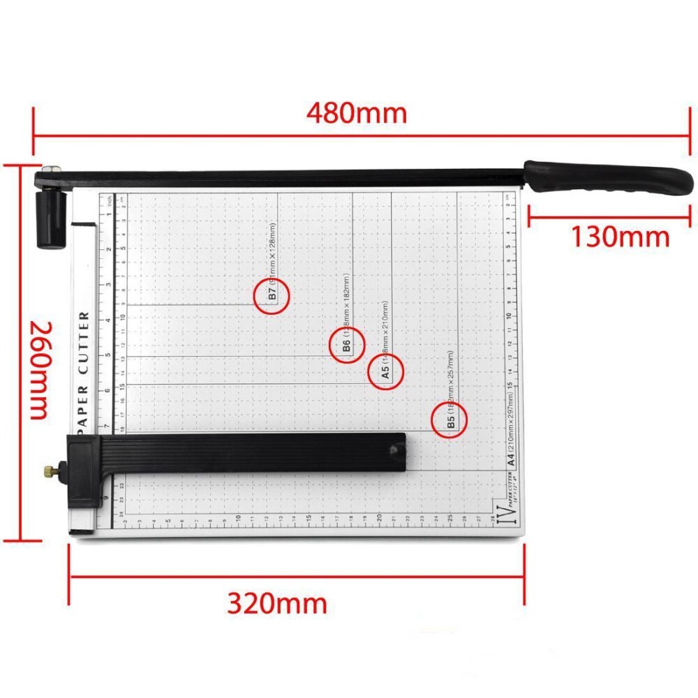 10 * 12 Inch Paper Cutter Guillotine Paper Cutter Trimmer Machine 17 Inch Heavy Duty Paper Cutting Tool