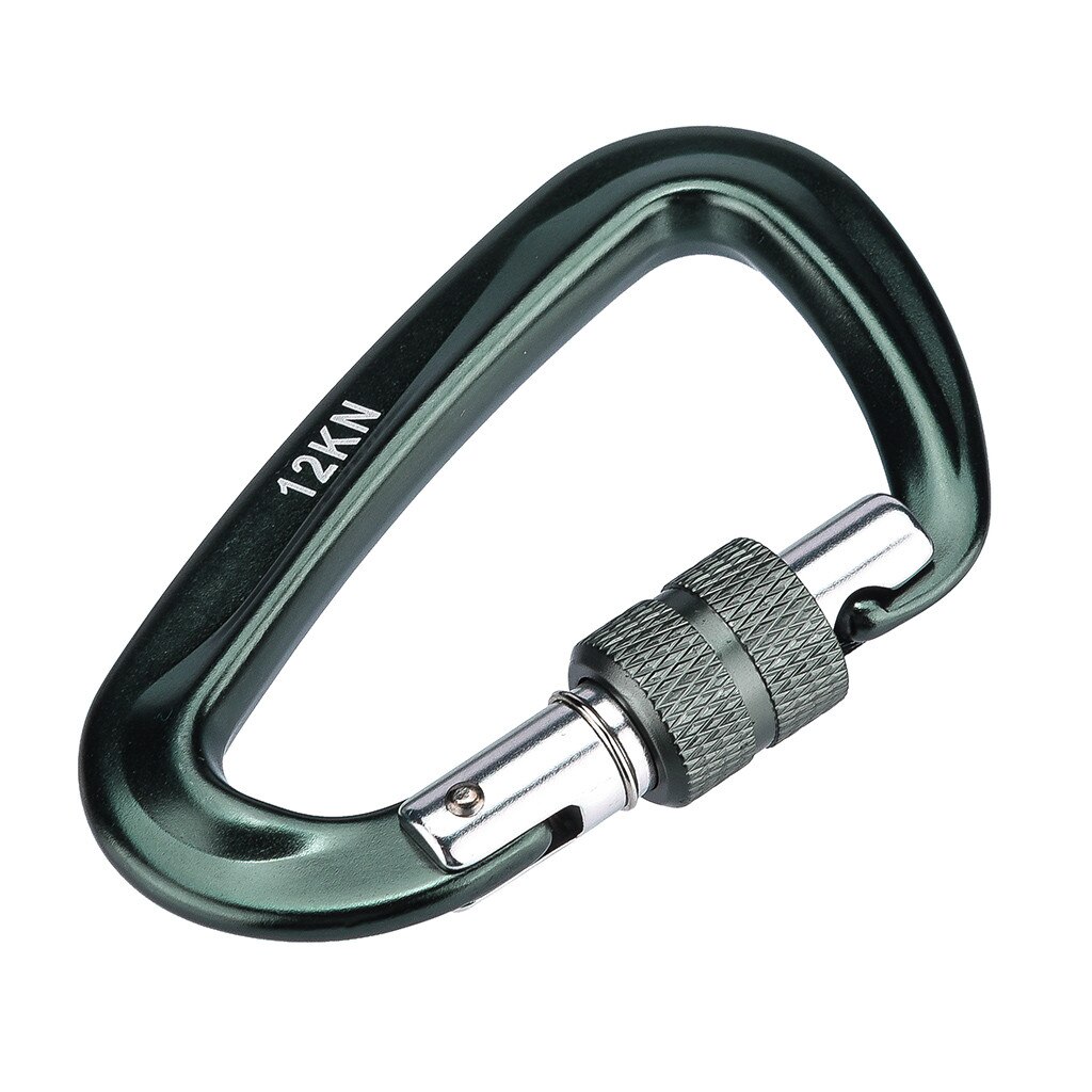 12 KN Rock Climbing Bent Spring-loaded Gate Aluminum Carabiner Outdoor Equipment#E3