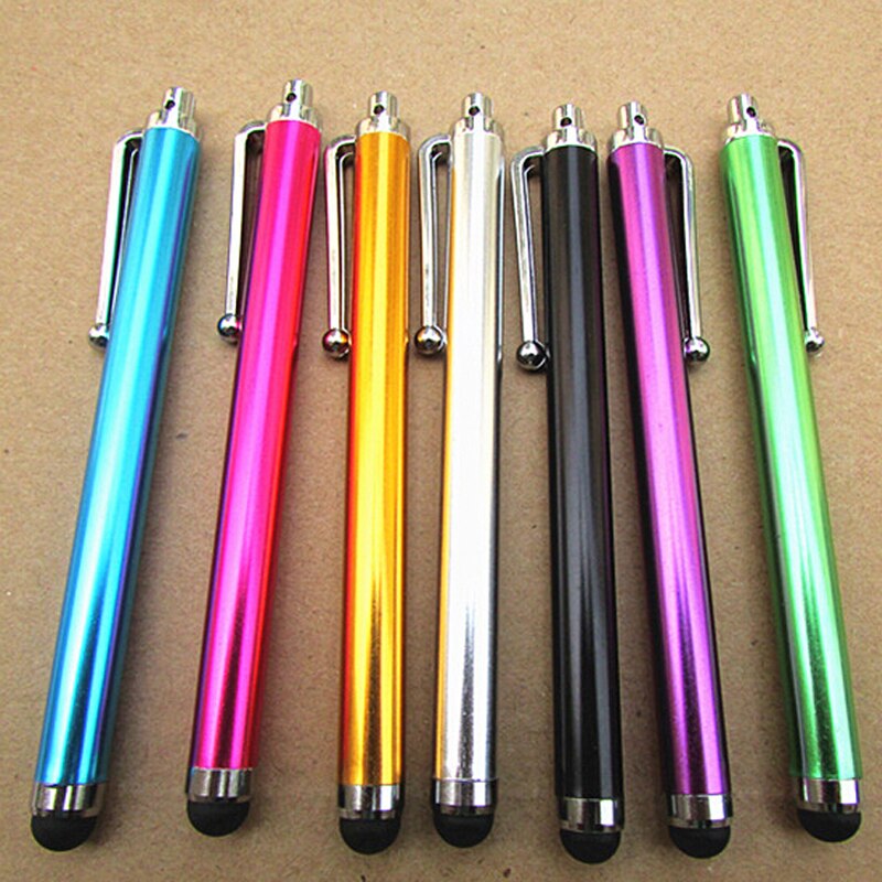 50 teile/los Neue Aluminium Metall Stylus Touchscreen Stift für Handy Tablet Neuheit Stifte Schreibwaren Material Escolar