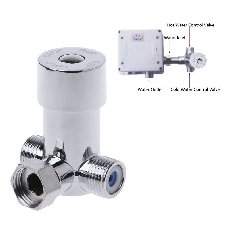 G1/2" & Cold Water Mixing Valve Thermostatic Mixer Two In & One Out