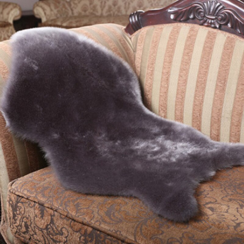 Fåreskind tæppe mat tæppeunderlag skridsikker sofadæksel til soveværelse hjemmeindretning tæpper til soveværelse faux pels tæppe 40 x 60cm