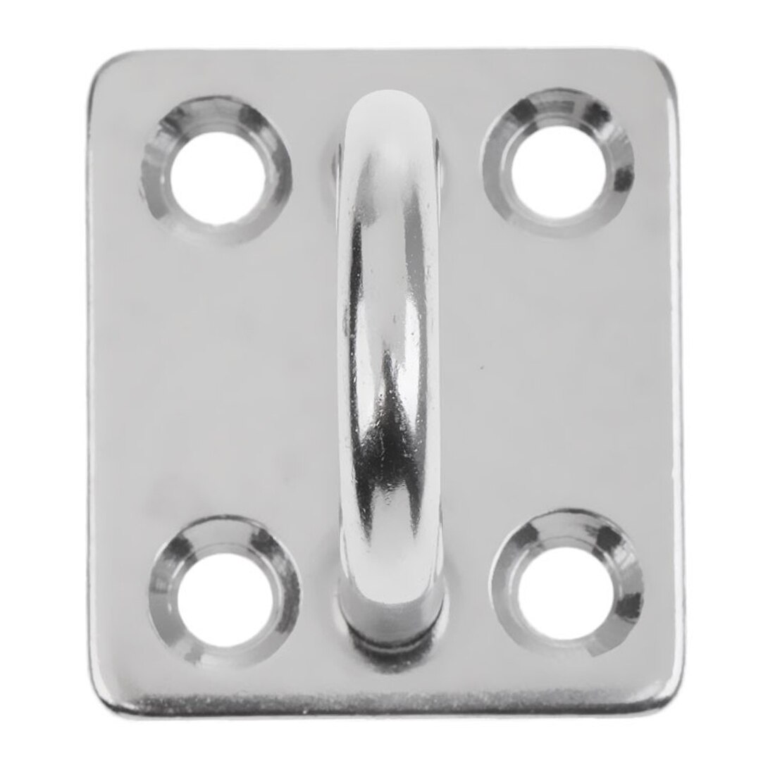 304 Stainless Steel 5mm Thick Ring Square Sail Shade Pad Eye Plate Boat Rigging 6pcs