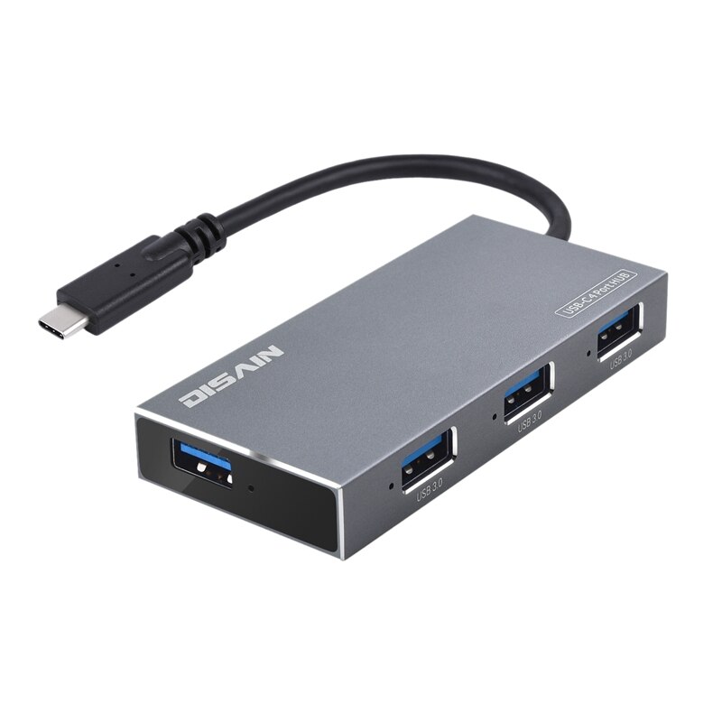 Disain type -c 4 -poorts hub met hoge snelheid usb 3.0 5 gbps 4-- poorts dockingstation usb-c-splitter