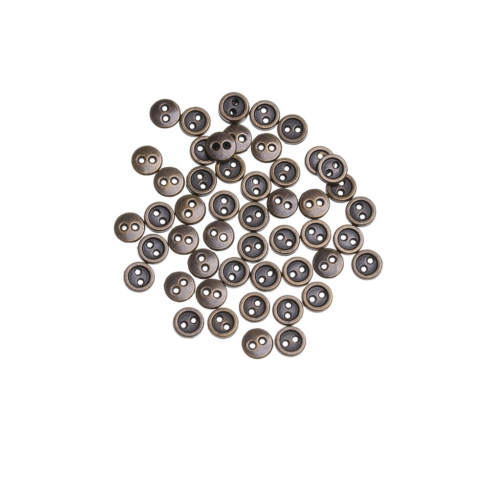 50 stk/pakke små knapper til gør-det-selv håndlavet dukketøj mini metal runde spænder udstoppet legetøjstøj sytilbehør 3/4/5 mm