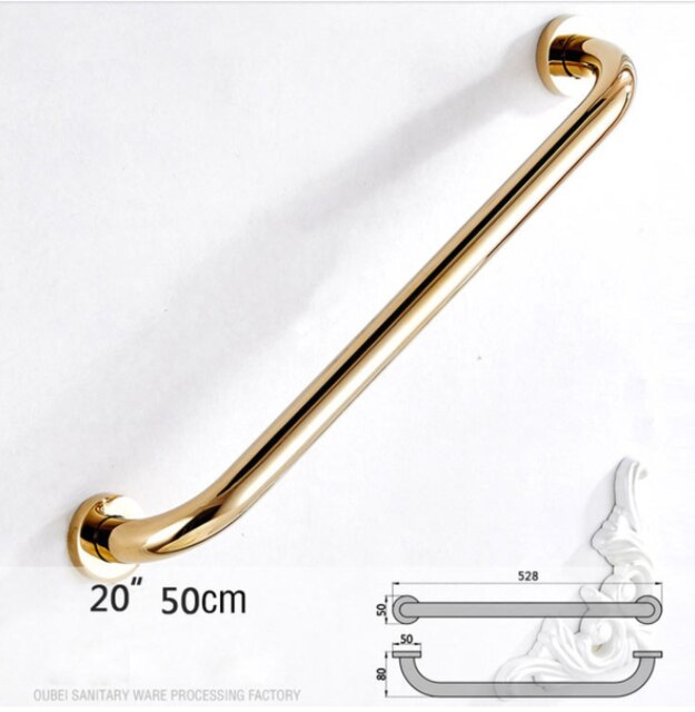 Bathroom Tub Shower Safety Bar 30cm/40cm/50cm gold brass Grab Bar Grip Hand grip Bathroom Handrail Grab Bar: 50cm