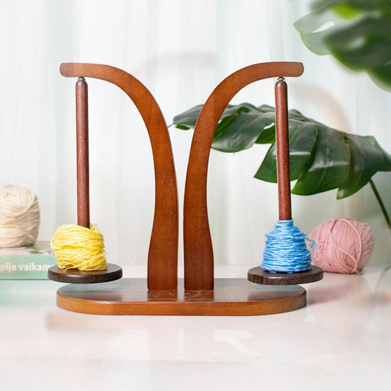 Garnhalter Spinner Magnetischer Garnspender Pendel Rotierender Garnspinner Holz Doppelgarn Spindel Nähwerkzeug betroffen