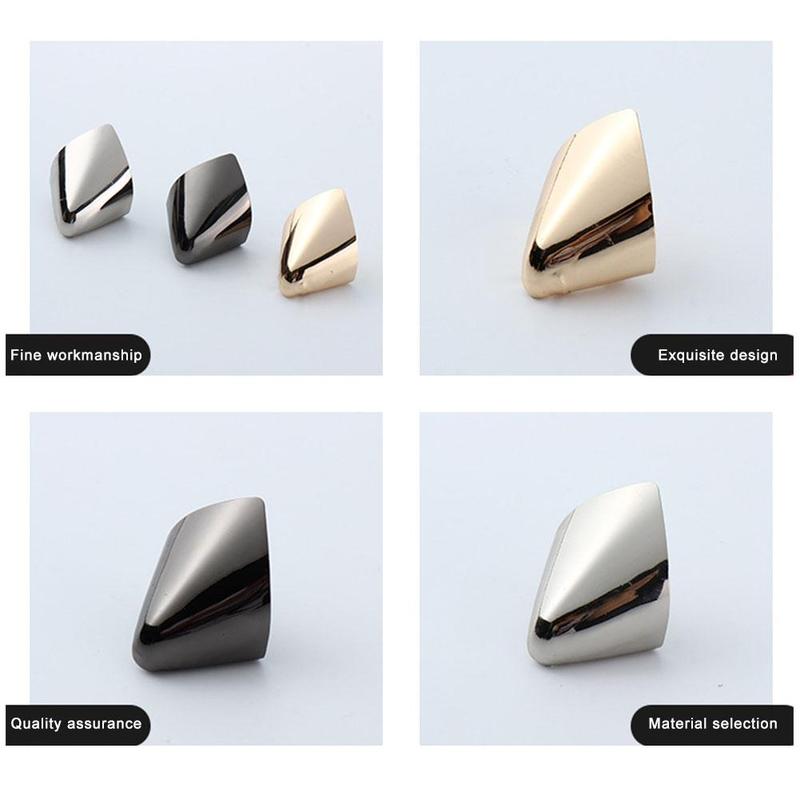 1 par de zapatos con protección para los dedos del pie, Clips de zapatos de Material metálico dorado y plateado para decoraciones, tacones altos, Accesorios de reparación rotos