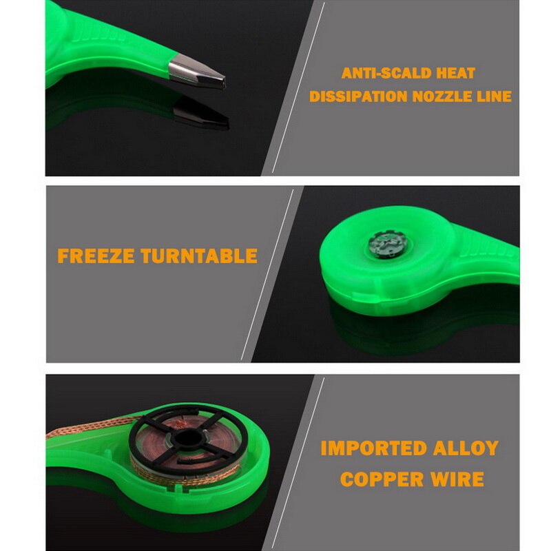1Pcs Desolderen Wick Braid Solder Wick Remover Sucker Met Duim Wiel Dispenser Soldeer Remover Vacuüm Sucker Desolderen