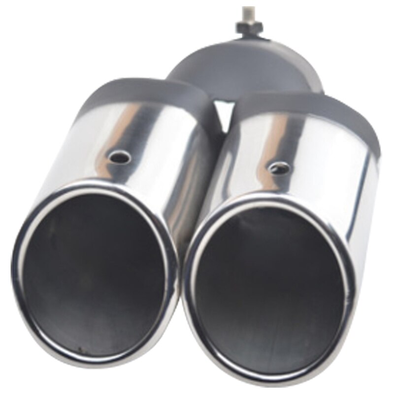 Oblique Mouth Double-Row Curved Stainless Steel Double-Row Tail Throat Tail Cover Exhaust Pipe Tail Throat