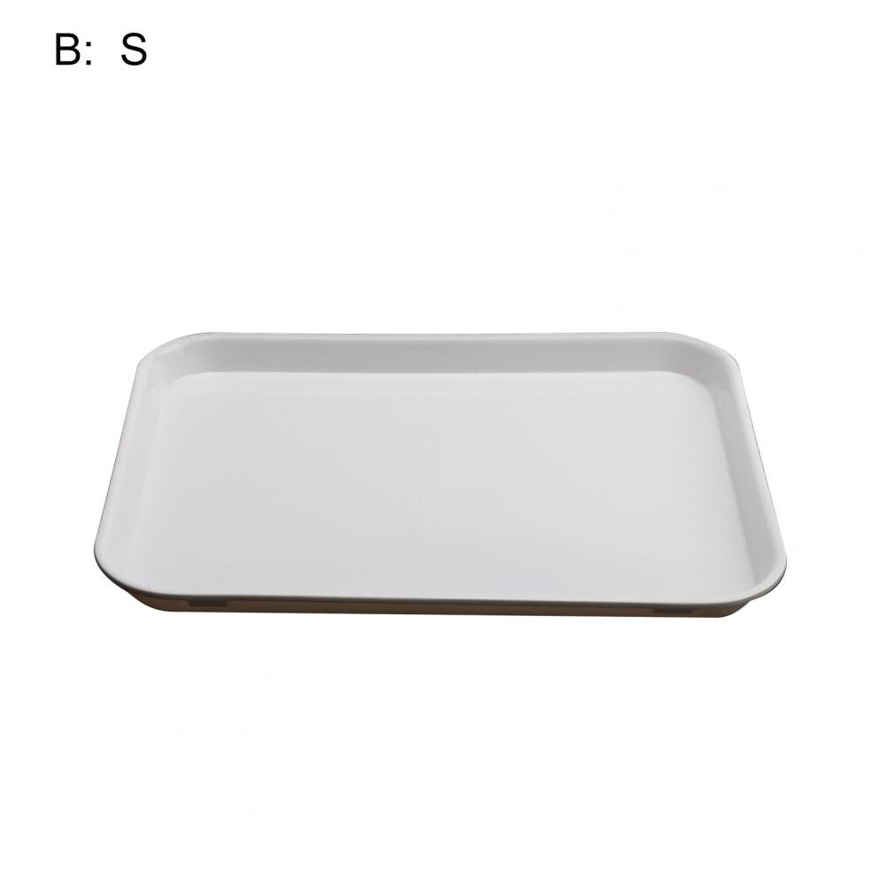 Serving Tray Square Rectangle Breakfast Sushi Snack Bread Dessert Cake Plate Stackable Decorative Serving Trays for Home: B S