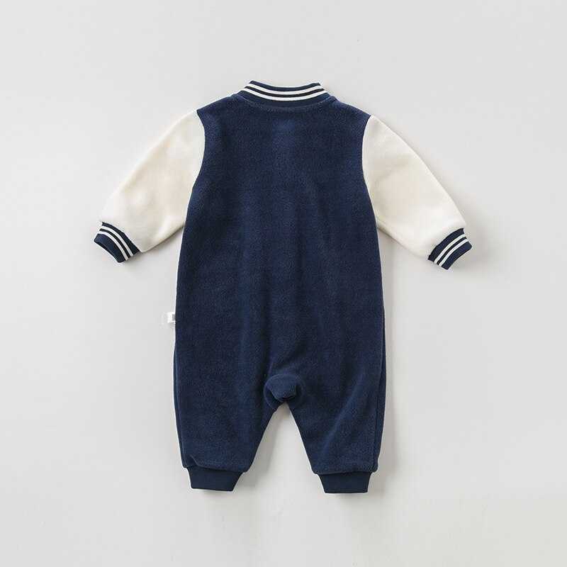 DBA10880 dave bella outono bebê menino de manga longa romper infantil criança macacão crianças boutique new born romper 1 peça