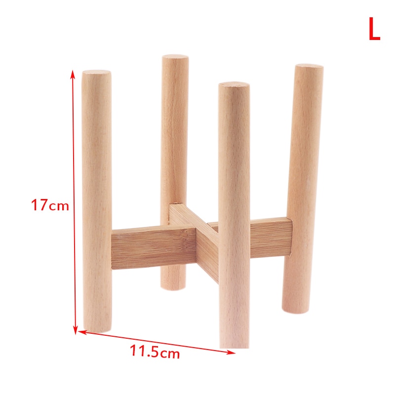 Maceta fuerte de pie, soporte para bonsái, bandejas para macetas de madera, 1 Uds.: L