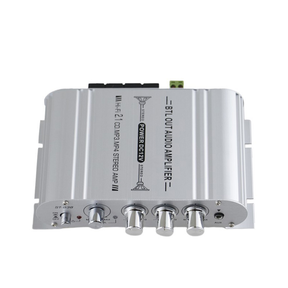 Mini amplificador de potencia Digital Hi-Fi, reproductor de Audio estéreo Subwoofer de 2,1 canales, amplificador de potencia para el hogar, motocicleta y coche, accesorios