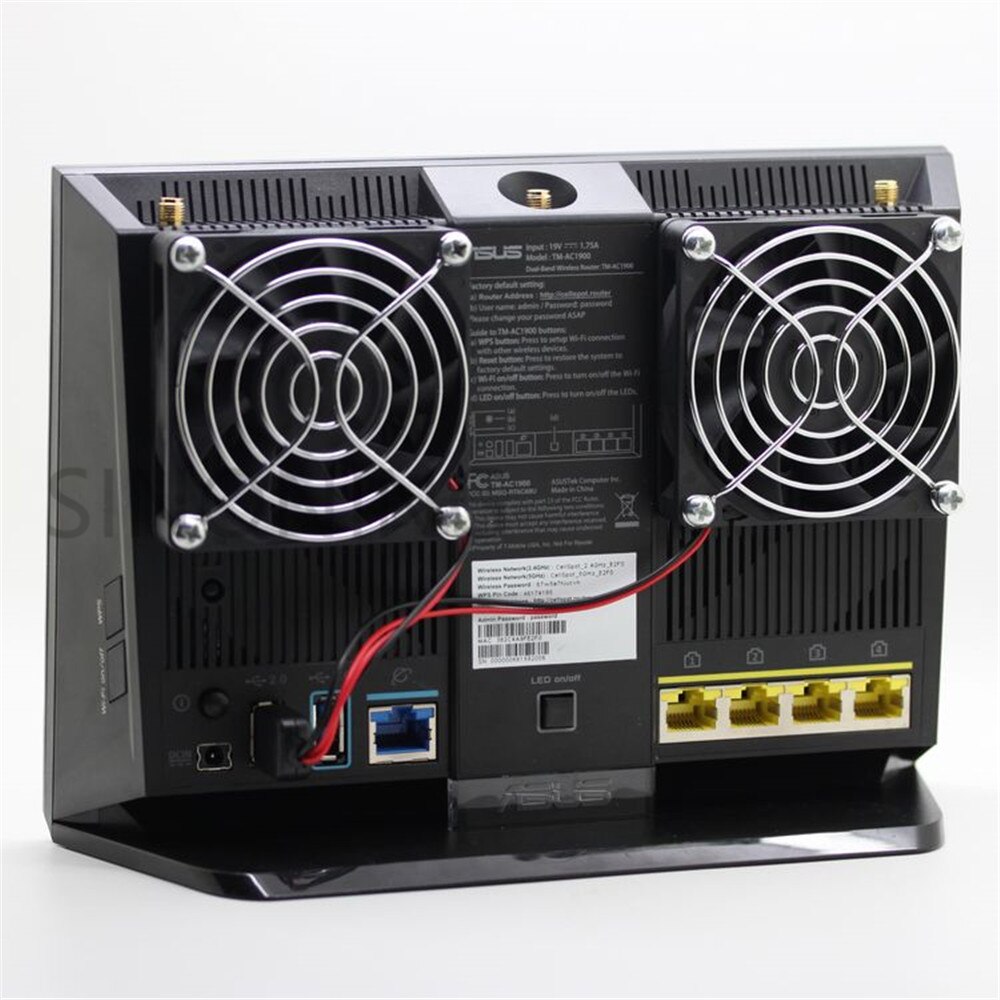 Kylfläkt värmeradiator usb effekt ultra tyst sprida temperaturkontroll för rt -ac68u ex6200 ac15 ac68u router
